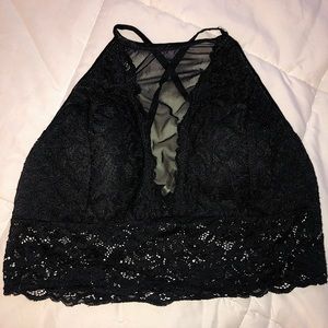 High Neck Lace Bra/Top